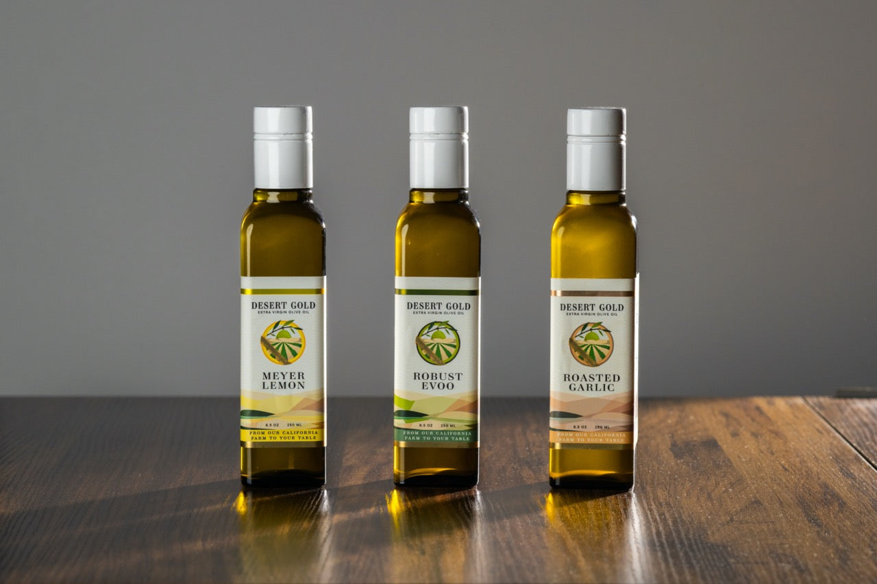 Desert Gold Trio – Premium Olive Oil Collection – Desert Milling